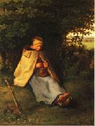Jean Francois Millet Woman Knitting oil painting picture wholesale